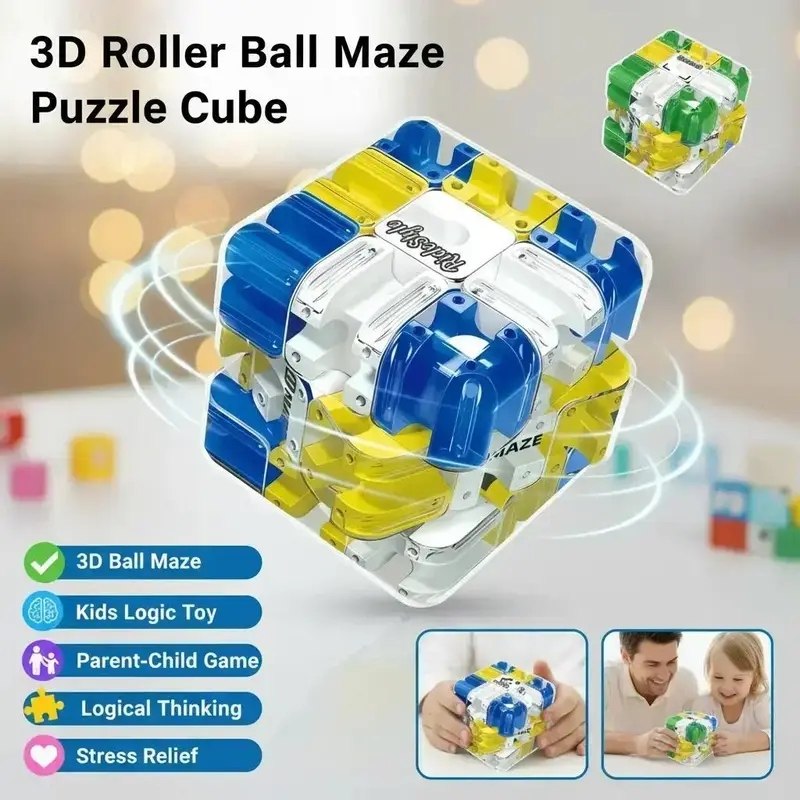 3D Maze puzzle cub
